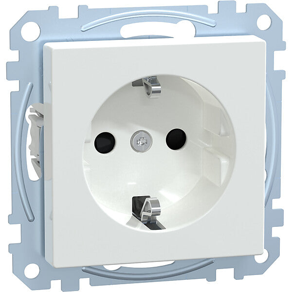 Merten SCHUKO-Steckdose aws/gl mit Steckklemme MEG2300-0325